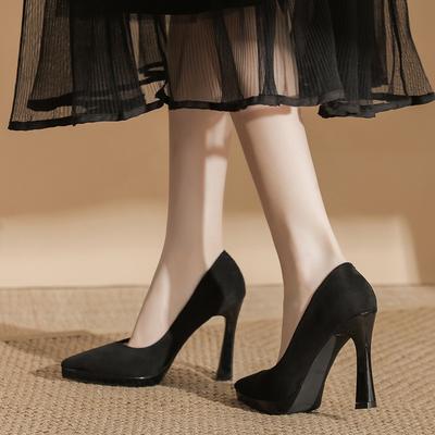 -1 сексуальные замшевые туфли на высоком каблуке с принтом зебры, остроносые, на тонком каблуке, водонепроницаемая платформа, супервысокие каблуки, не устают