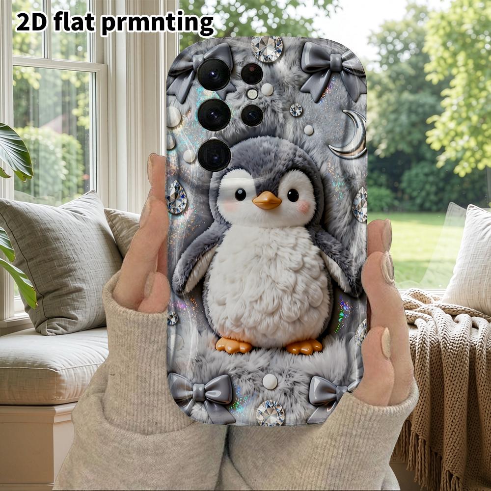 Чехол для телефона: 2D Плоский Защитный Чехол для Samsung Galaxy A34 A35 M05 M06 S20 S22 S21 FE Plus 5G, Стиль для Пары, Плюшевый Пингвинёнок, Рождество и Хэллоуин