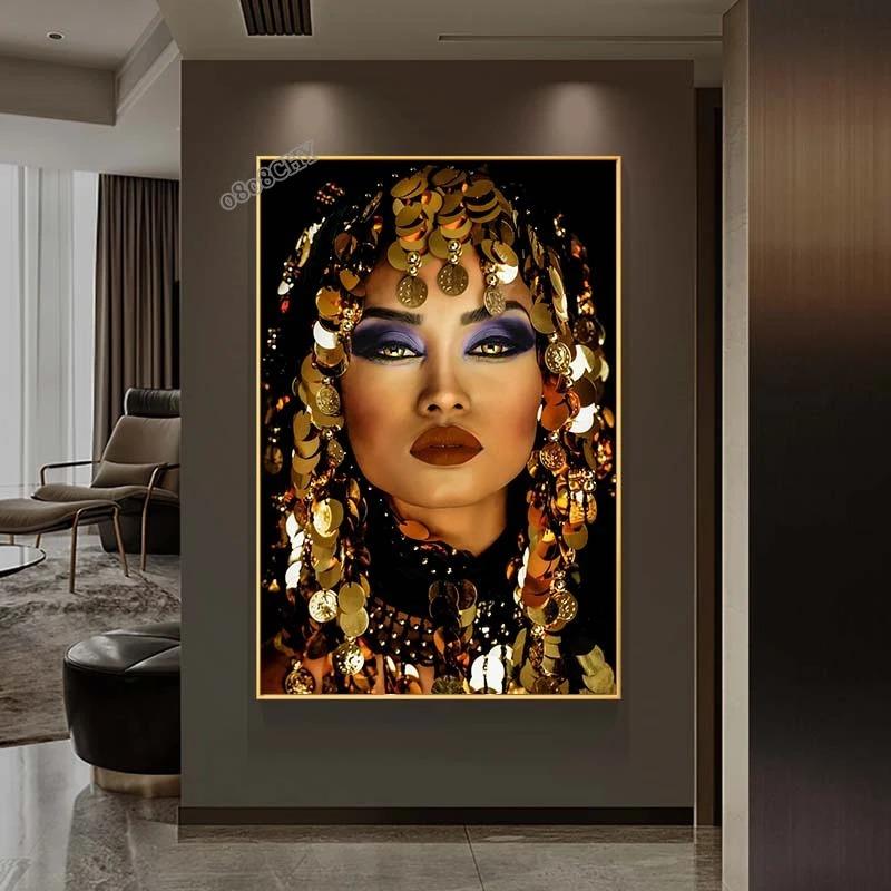 Экзотический шарм, красивая женщина, художественная картина на холсте, модные постеры с персонажами и принты, африканские женщины, настенные художественные фотографии, домашний декор