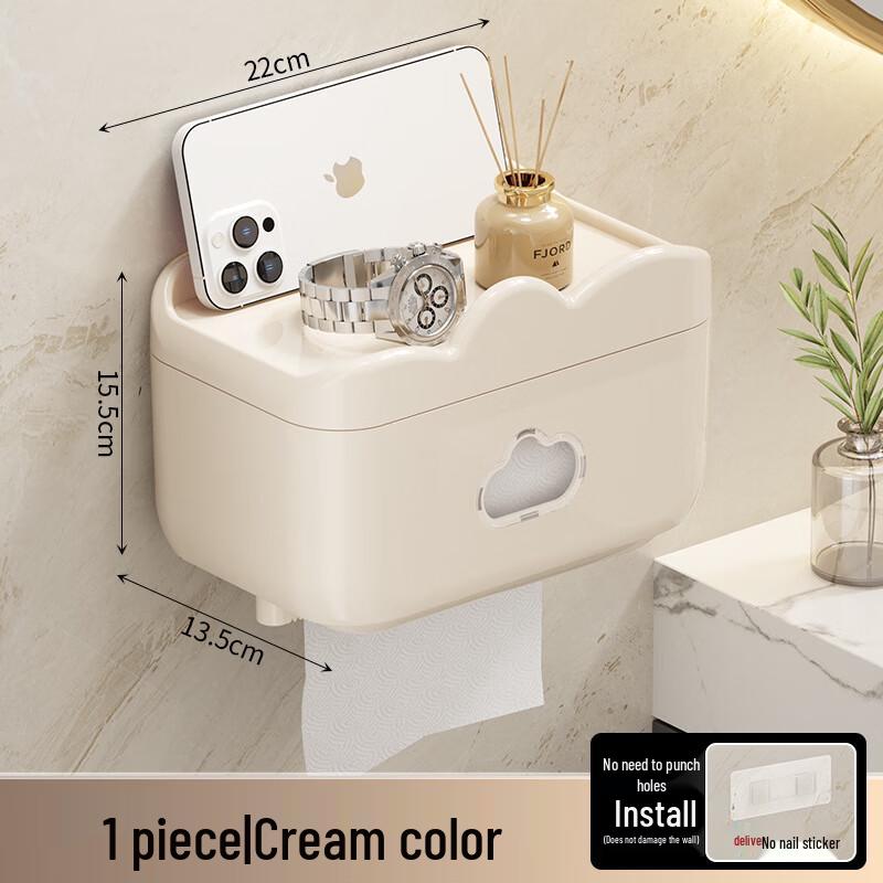 Юэ Цзэю Водонепроницаемый держатель для туалетной бумаги для ванной комнаты без сверления
