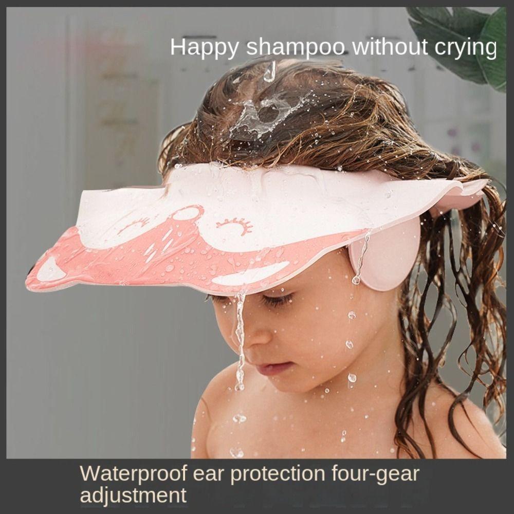 Водонепроницаемые детские шапочки для душа, регулируемые шапочки для ванны, защита ушей, мытье волос, защита для детей, мальчиков и девочек