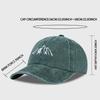 MLFO Embroidered Mountain Washed Baseball Cap  Spring Casual Cap Outdoor Sun Hat Fishing Cap  Adjustable  Unisex
