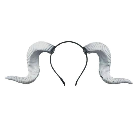 Goat Horn Headband Gothic Devil Horns Hair Hoop Halloween Dress Up Hair Accessories for Halloween Party Cosplay Events