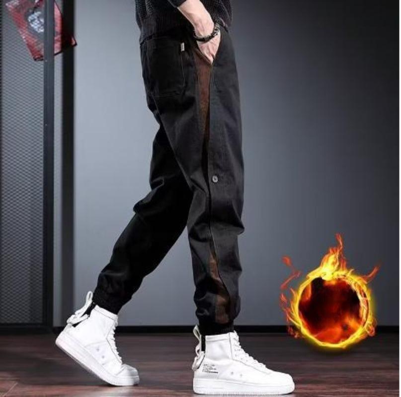 Мужские повседневные брюки-карго с эластичной резинкой на талии, свободные прямые брюки с несколькими карманами, модные брюки