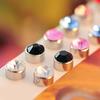 12 Pair Mixed Size MultiColor Crystal Rhinestone Magnetic Earrings Ear Stud