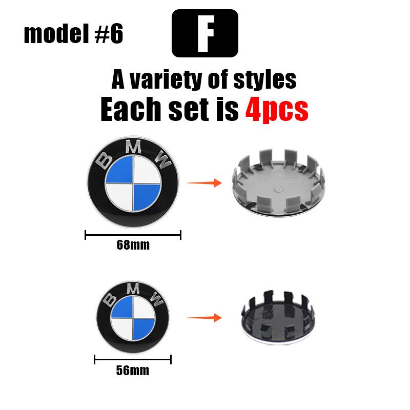 AXLUY1 4Pc 68mm 56mm Wheel Center Cover Wheel Hub Center Integrated Cover Logo For BMW G20 G32 G11 X3 X5 X4 X6 X7 G30 G12 F40 F30 X1 X2