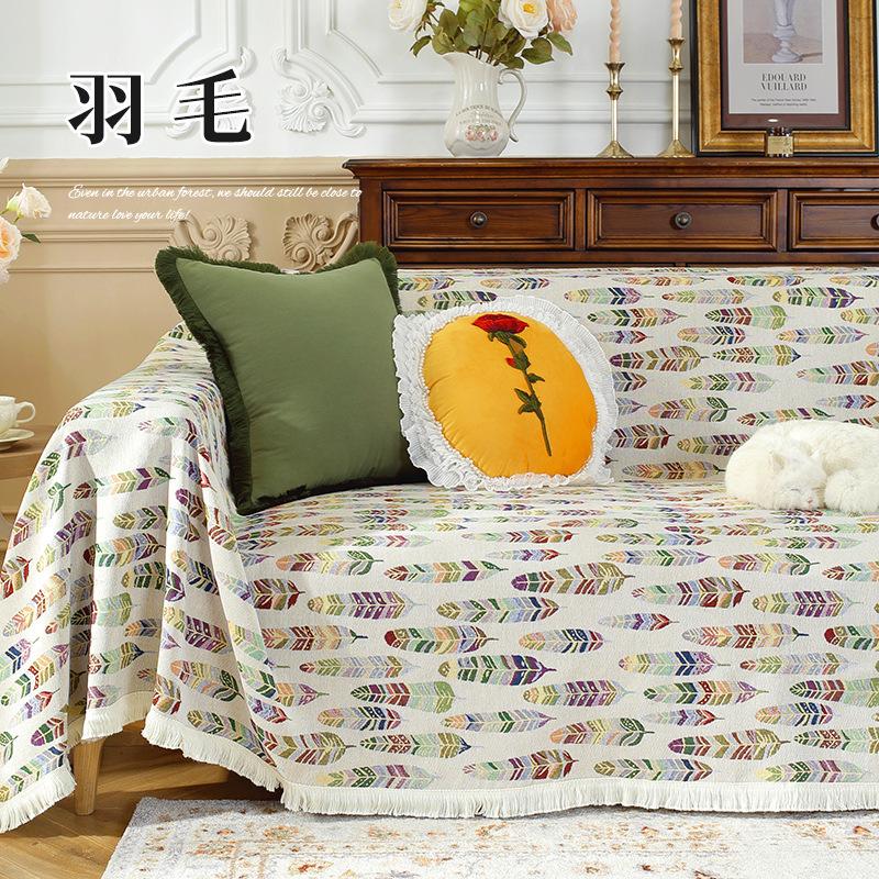 Утолщенное полотенце для дивана в американском стиле, двухстороннее, легко расстилающееся, чехол для дивана, пылезащитный чехол для защиты от царапин, ковер для дивана