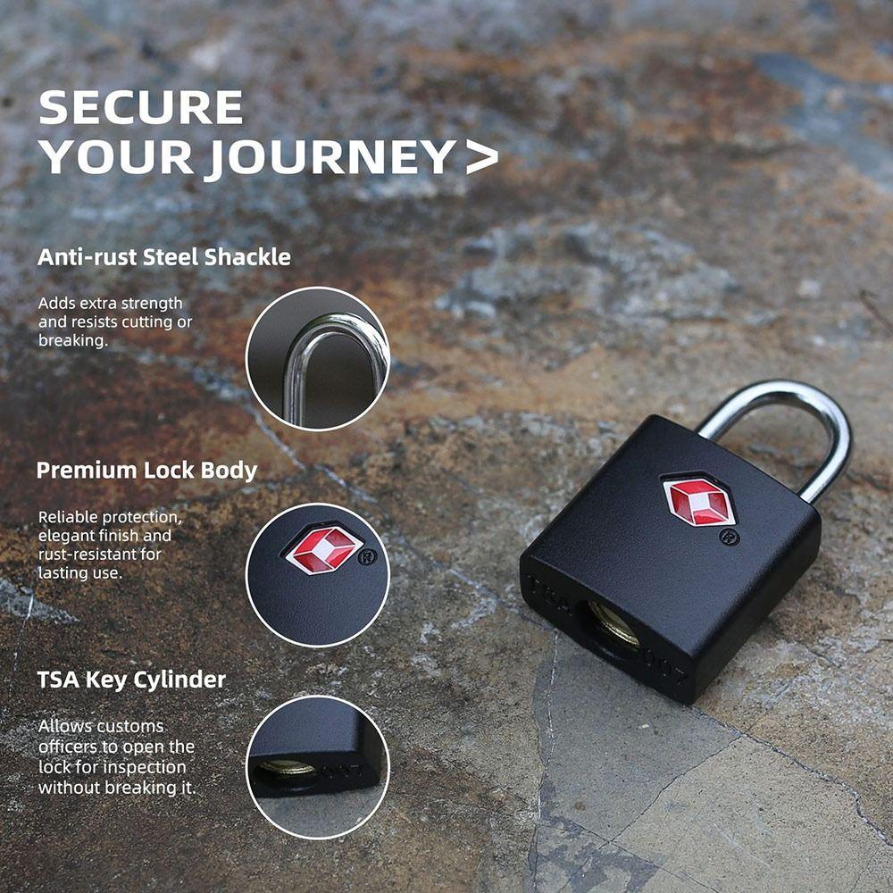 Zinc Alloy Luggage Lock Mini Security Padlock Portable Cabinet Lock  for Travel