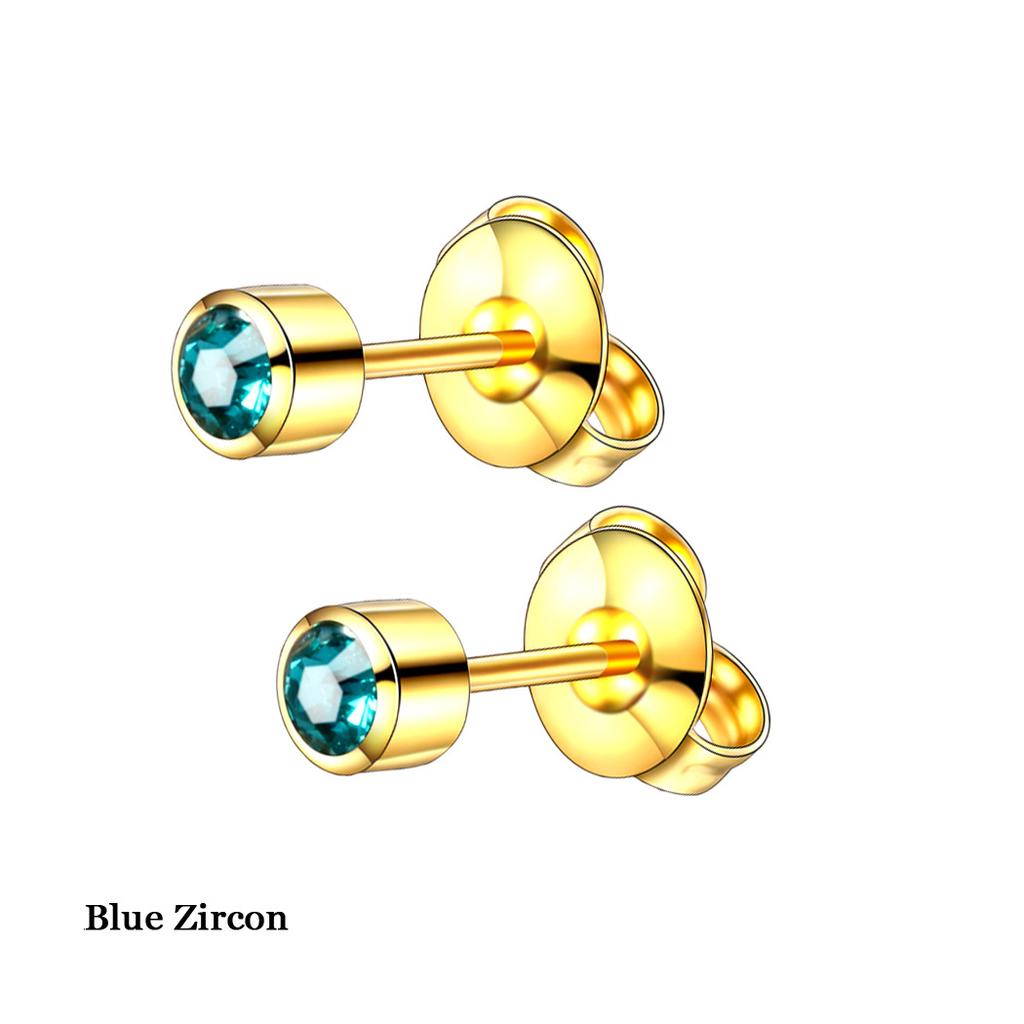 2 шт./1 пара ювелирных изделий для тела серьги-гвоздики с драгоценными камнями серьги для прокалывания хряща уха золото/серебро пистолет для камней по знаку зодиака 316 нержавеющая сталь аксессуары для козелка