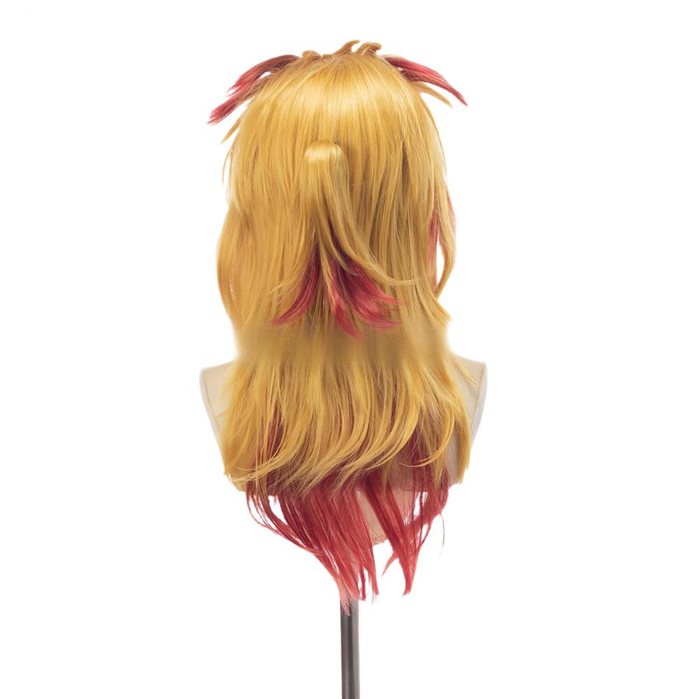 Косплей-парик Клинок, рассекающий демонов Столп Пламени Ренгоку Абрикосовый Шуллан Окрашивание градиентом Аниме Косплей-парик Парик из синтетического волокна
