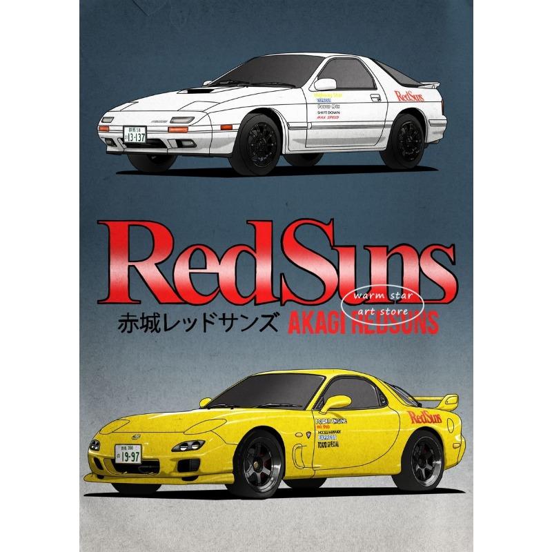Плакат Initial D Аниме Инициал Дрифт Автомобиль AE86 ТАКУМИ Jdm Автомобиль Настенное Искусство Каваи Декор Комнаты Качественная Холщовая Картина Украшение Дома