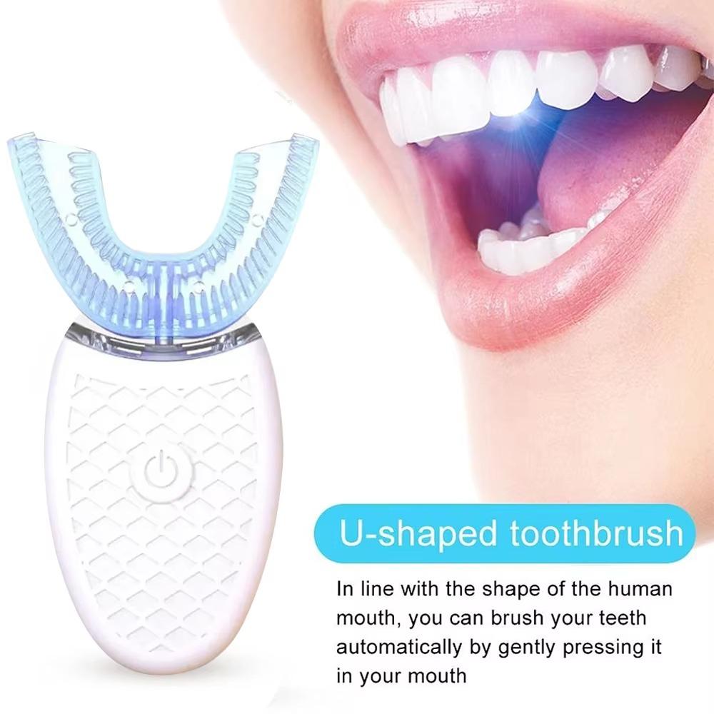 USB Rechargeable U-Shaped Electric Toothbrush Waterproof Teeth Brush Professional Use