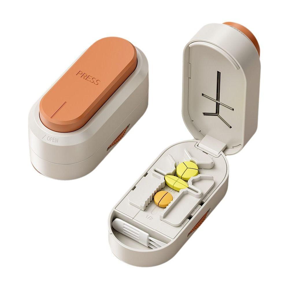 Dustproof Pill Cutter for Precise Cutting of Tablets into 1/2, 1/3, 1/4 Pieces