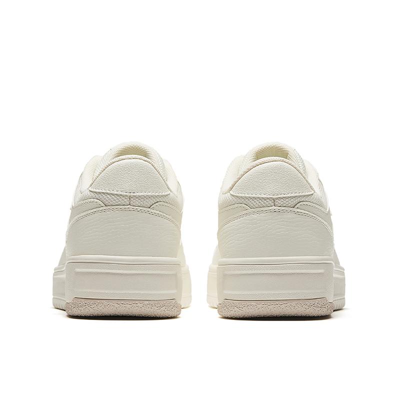 Anta Lightweight Casual Sneakers Easy To Clean Height Increasing Low Top Skate Shoes Women Sneakers Ivory-White 922438010-6