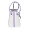 VASIC 23Stainless Steel Tomorrowland Exclusive Bond Mini Canvas X Leather Combination Handbag White X purpleUsed