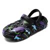 Модные качественные брендовые сабо мужские и женские сандалии с дырками повседневные тапочки с принтом унисекс красочные садовые туфли для летних пляжных туфель на платформе