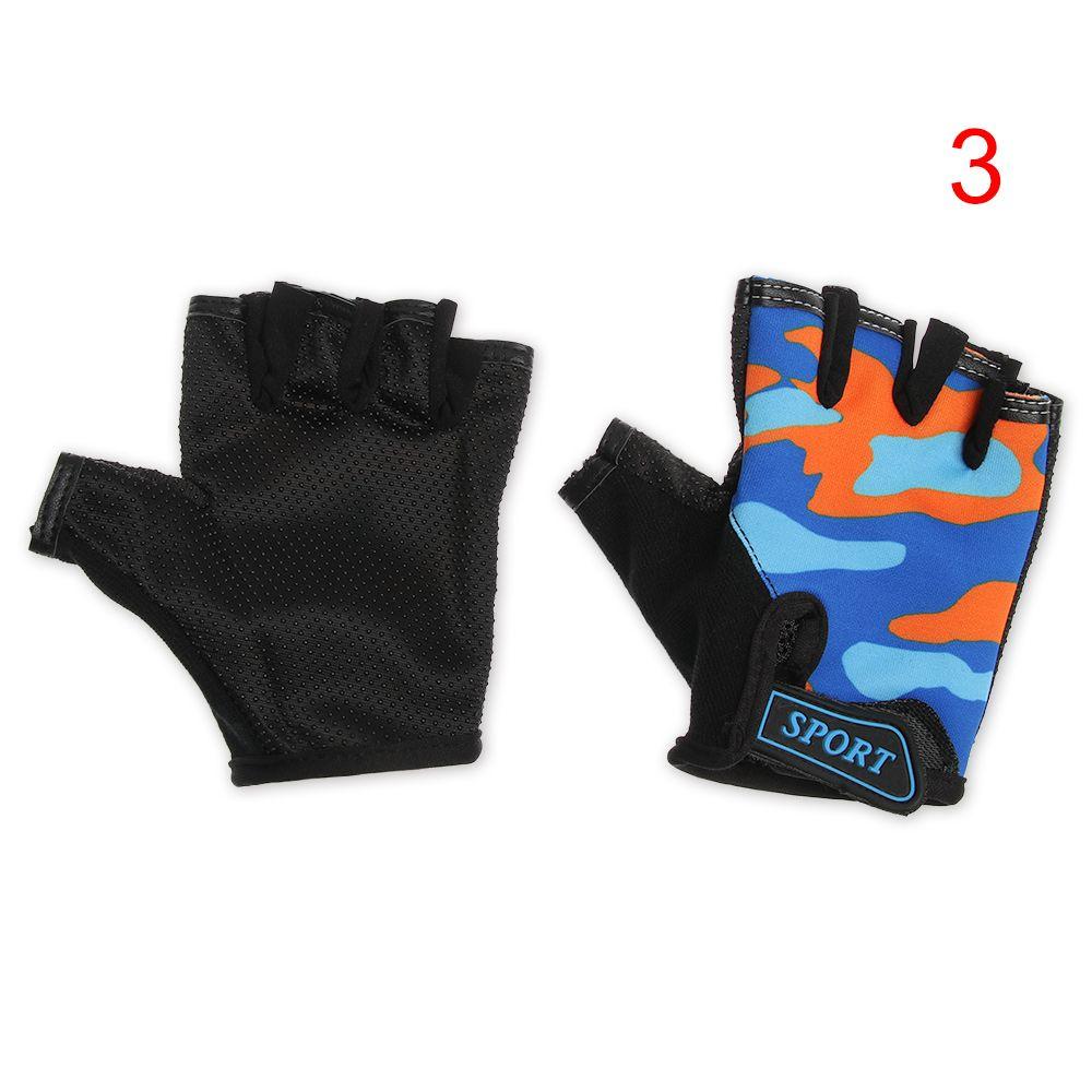Equipment High Elastic Half Finger Mittens Child Bicycle Gloves Camouflage Children's Bike Gloves