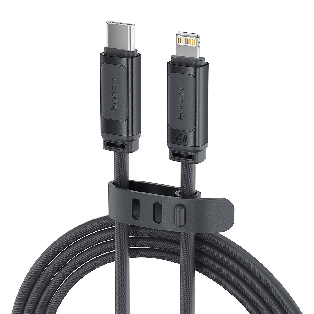Быстрое зарядное устройство Toocki 27 Вт, силиконовое, USB-C на Lightning, для Apple 14/13/12