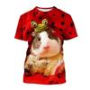 New Summer Cute Guinea Pig T-Shirt For Funny Animal 3D Printed Tees Fashion Short Sleeves Clothes Harajuku T Shirts Tops