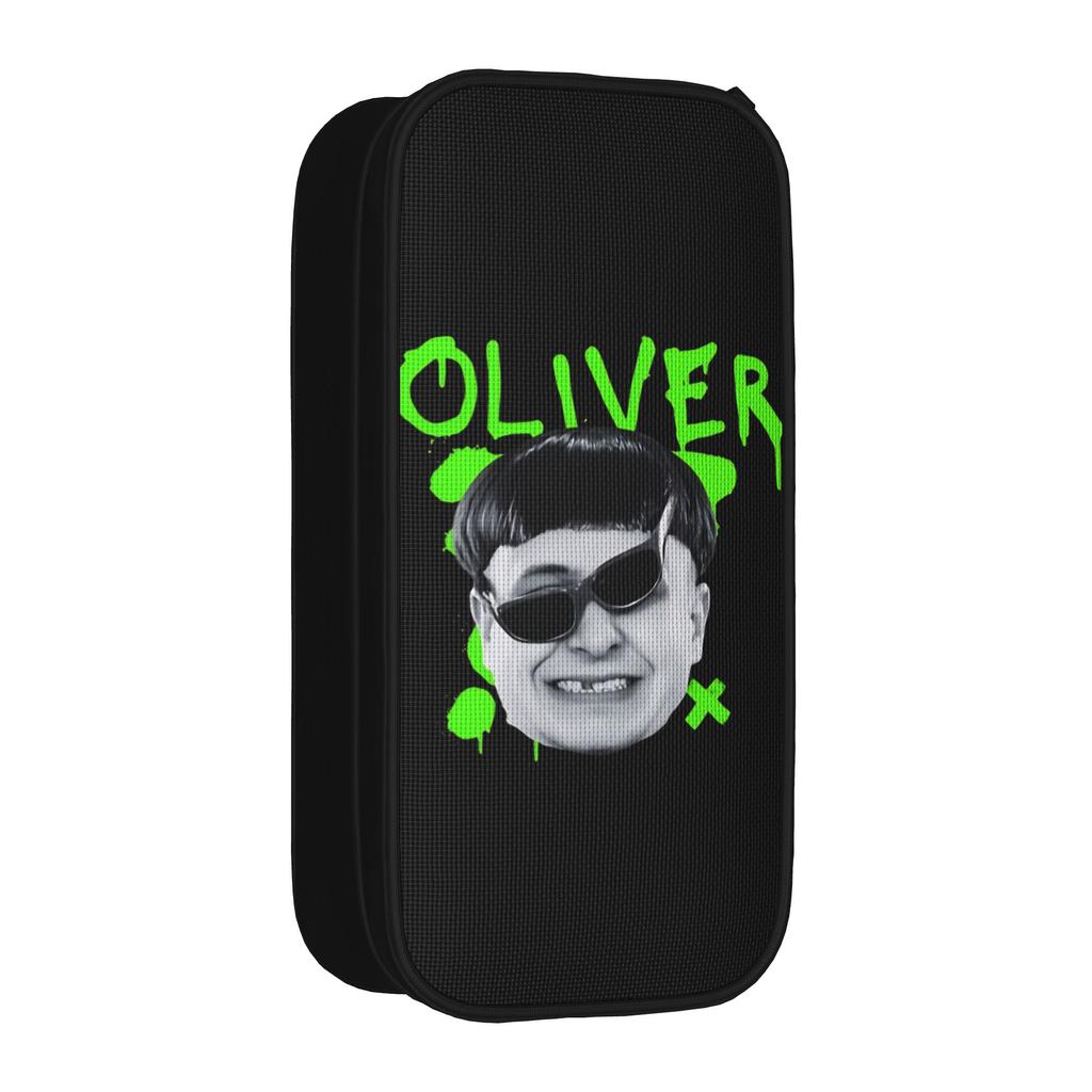 Lovely Green Oliver Tree Rapper Rip Pencil Case Pencilcases Pen Box for Girl Boy Big Capacity Bags School Supplies Stationery