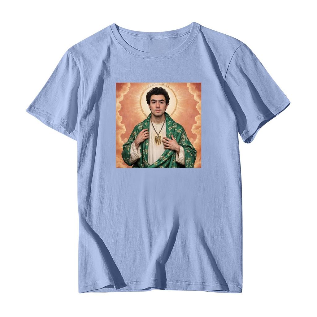 Повседневная модная спортивная футболка с круглым вырезом и принтом унисекс с коротким рукавом