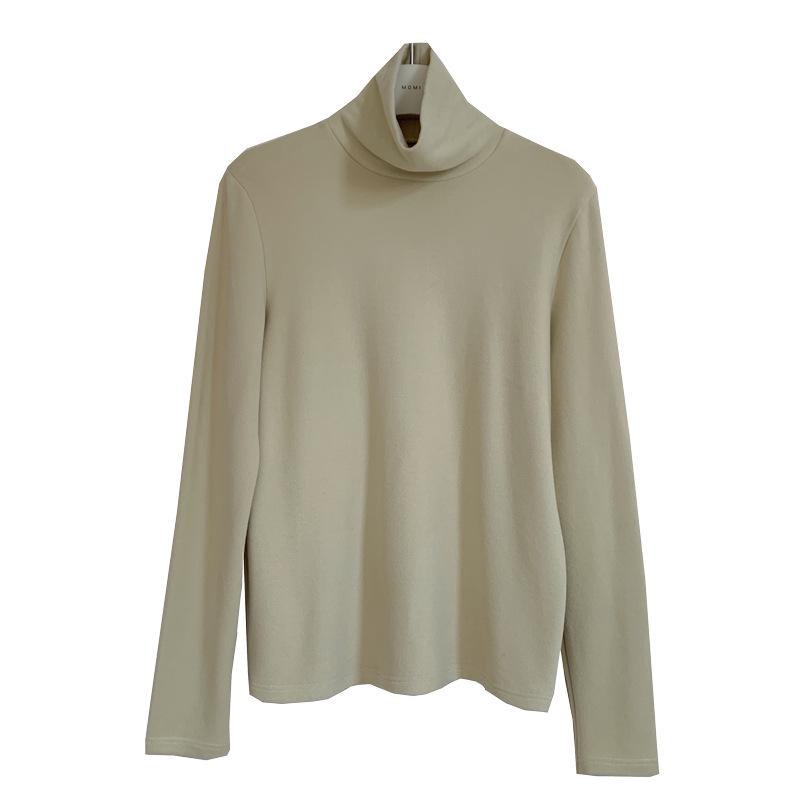 Du Xiaozhai бархатная тонкая теплая рубашка с высоким воротником для женщин - 2024 осень/зима