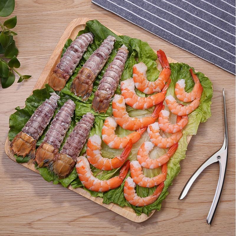 Нержавеющая сталь Овощечистка для креветок, плоскогубцы для очистки раков, портативная открывалка для креветок, средство для удаления омаров, очиститель, кухонный инструмент для морепродуктов