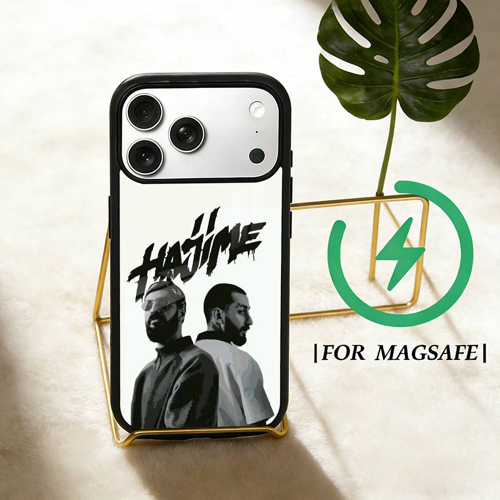 MiyaGi H-Hajime Andy Panda Чехол для телефона для iPhone 17 16 15 14 13 12 Pro Max Plus для Magsafe Зеркальный Беспроводной Магнитный Чехол