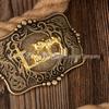 Ретро Бронзовая Голова Быка Симметричная Унисекс Пряжка для Ремень