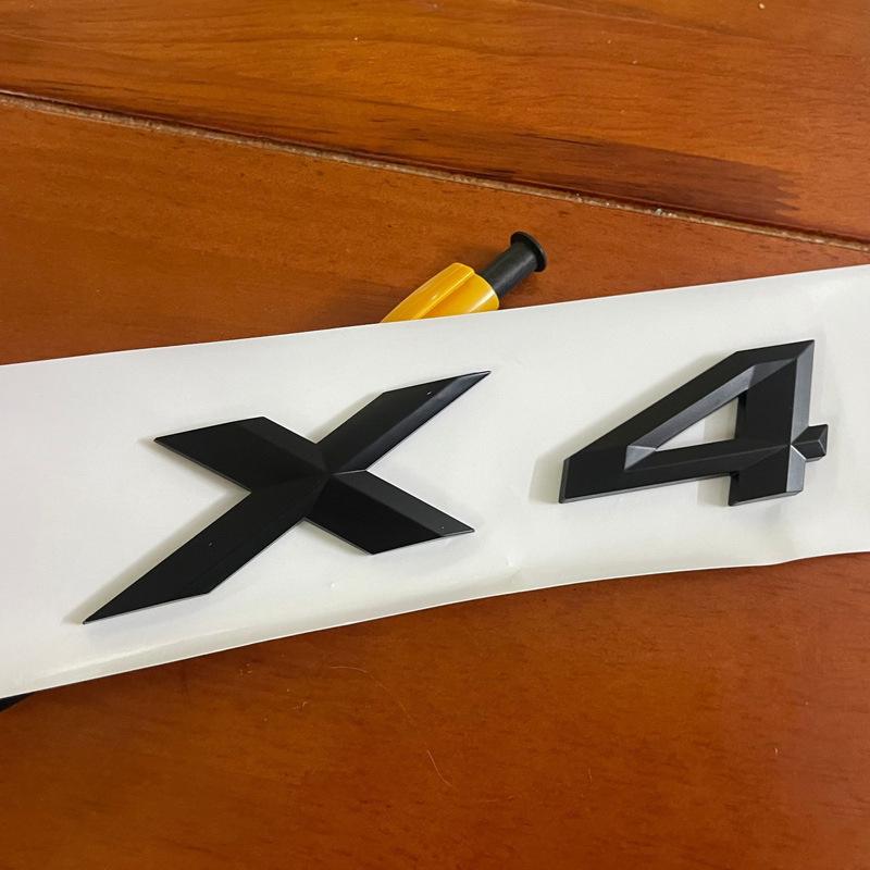 Compatible BMW X Series Tail Emblem Sticker: X1-X7 Black Rear Lettering