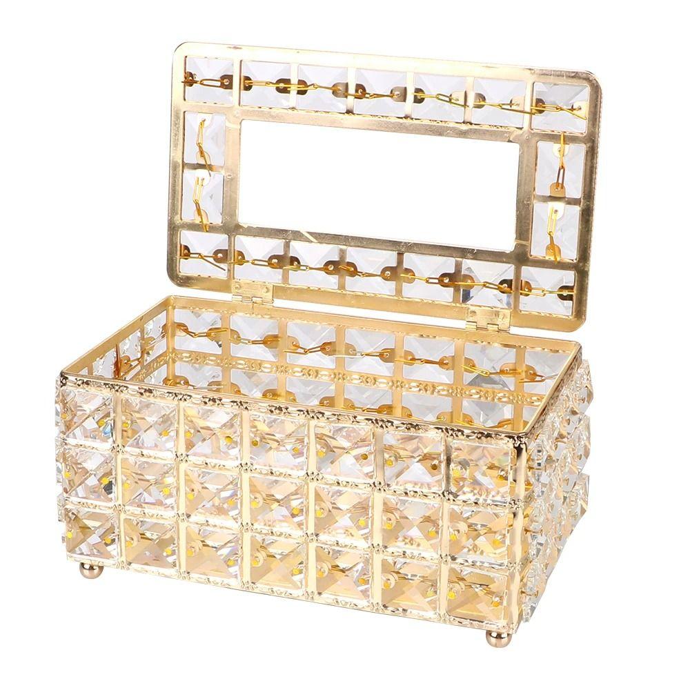 Shiny Cube Paper Towel Storage Box Sparkly Paper Dispenser Living Room