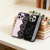 Элегантный дизайн с принтом черного кружева Чехол для телефона для iPhone 17, 16, 15, 14, 13, 12, 11 Plus, Pro Max, XS, Цветная серебристо-черная крышка