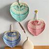 Bamboo Rattan Fan Natural Hand Fan Art Craft Straw Woven Fans  Bedroom