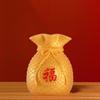 Chinese Style Blessed Bag Flowerpot Vase Red/Gold Flower Arrangement Vase  Living Room