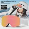 Dual-Use Magnetic Flip Ski Goggles: Day/Night, Double-Layer Anti-Fog & Anti-Snow for Mountaineering