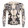 Trend Realistic Tattoo Graphic Men's T-shirts Spring Autumn Fashion 3D Printed Long Sleeve T-shirt Cool Streetwear Loose Tops