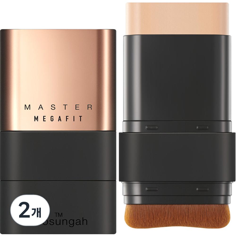 Cho Seongah TM Mega Fit Stick Foundation Master SPF50+ PA++++ 16g, Glow No. 01 Light Beige, 2 Pieces
