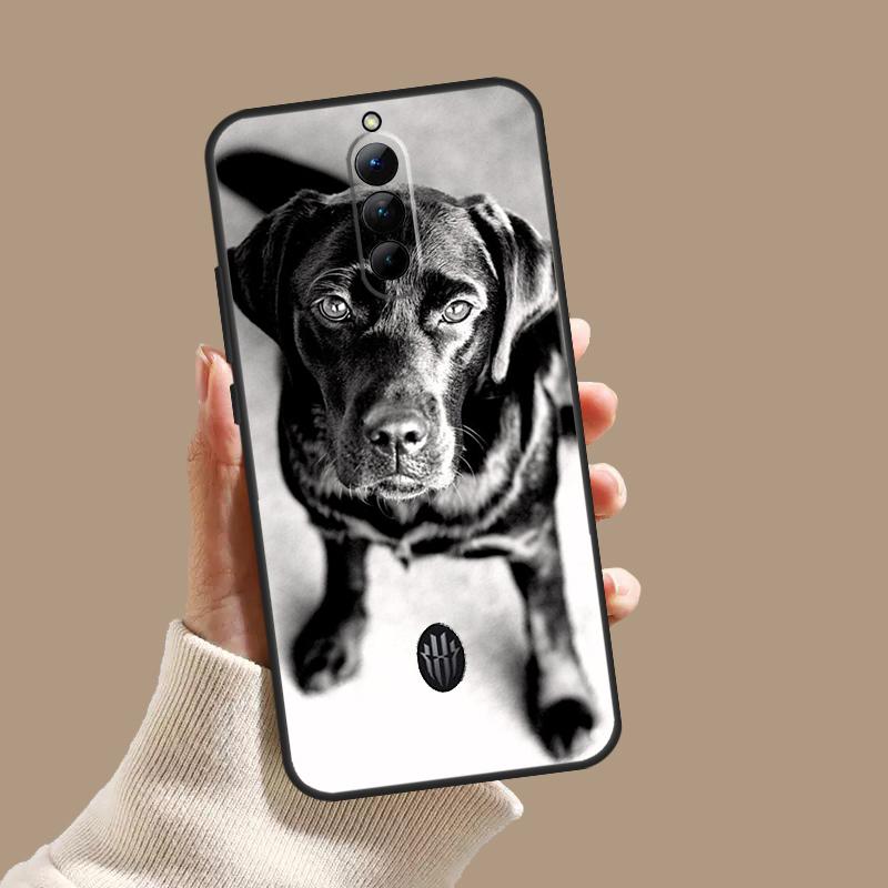 Black Labrador Dog Case For ZTE Nubia Red Magic 10 10S 9S 8S 8 9 11 Pro Plus 6 7 6S 7S Pro 5G 6R 10 Air Cover