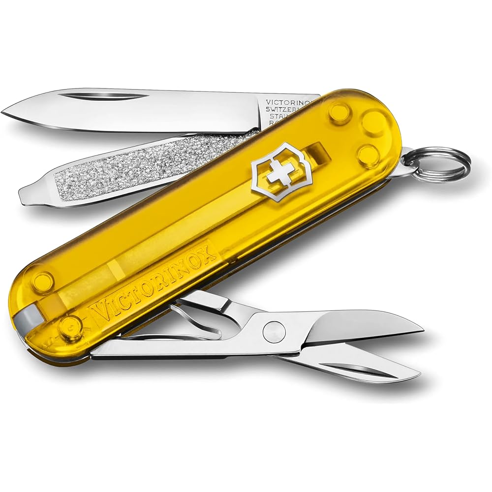 Victorinox Classic SD Classic Colors Tuscan Sun Multi-Tool Swiss Army Knife 7 Functions Compact Outdoor Gift