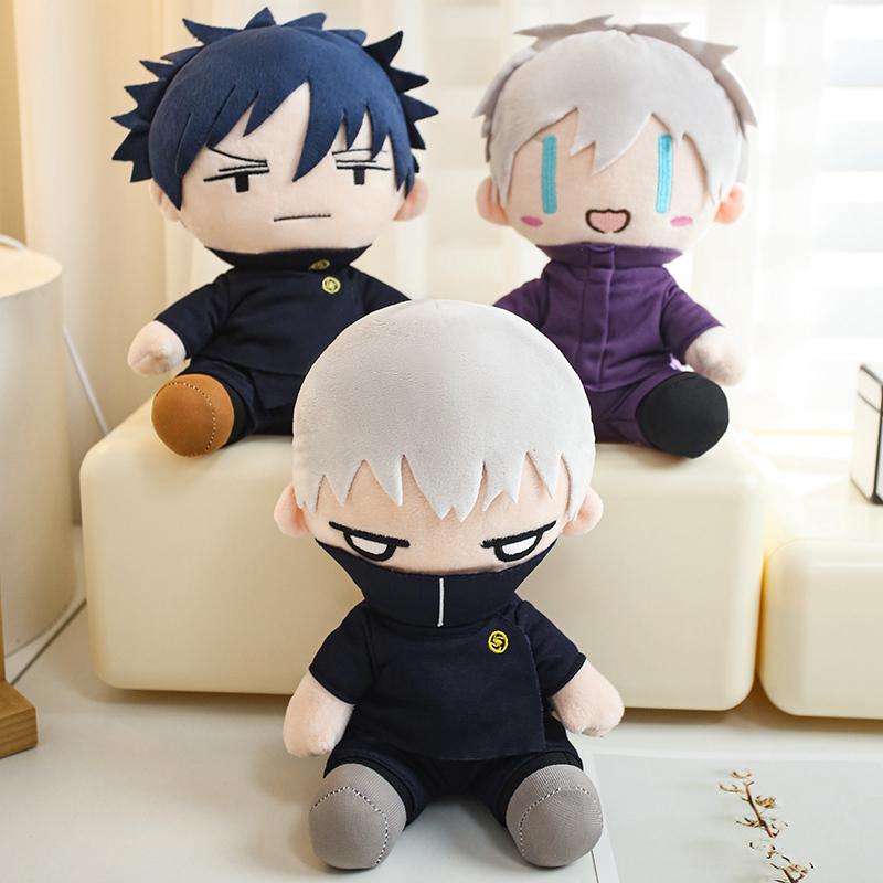 Набор плюшевых кукол Jujutsu Kaisen Годзё Мегуми Двуликий Мягкая пушистая сидячая набивная фигурка Подарок для поклонников аниме и манги Подарки