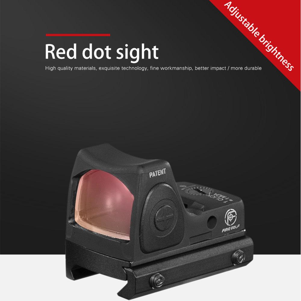Нейлоновый мини RMR Red Dot 20 мм коллиматорный прицел Glock / винтовочный коллиматорный прицел подходит для 20 мм направляющей для страйкбола / охотничьей винтовки