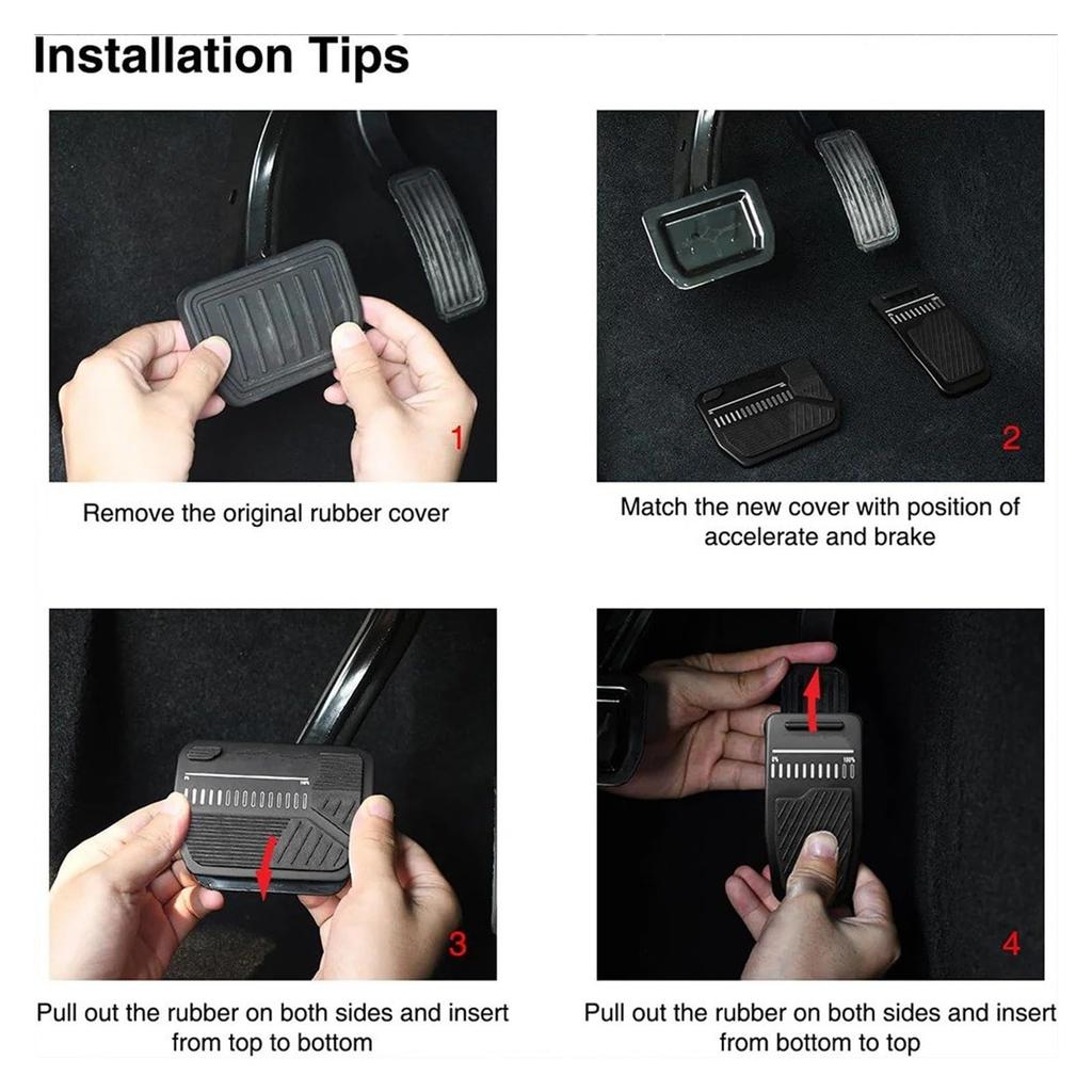 Car Brake Pedals Tesla Model Y Juniper 3 Highland 2021-2025 Non-Slip Aluminum Brake Accelerator