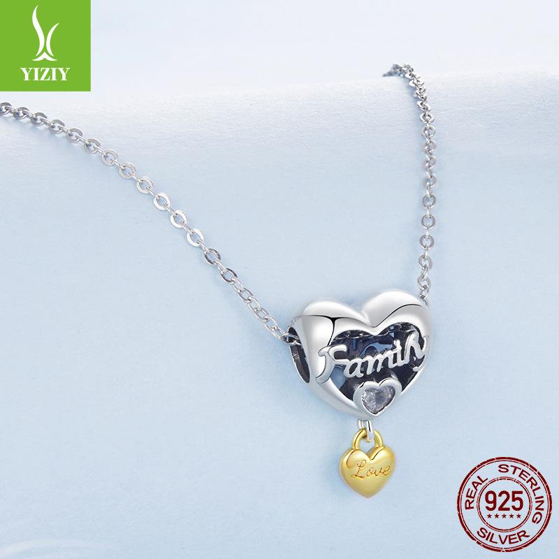 S925 Sterling Silver Love Eternal Family Beaded Accessories, Warm Family Beaded Bracelet