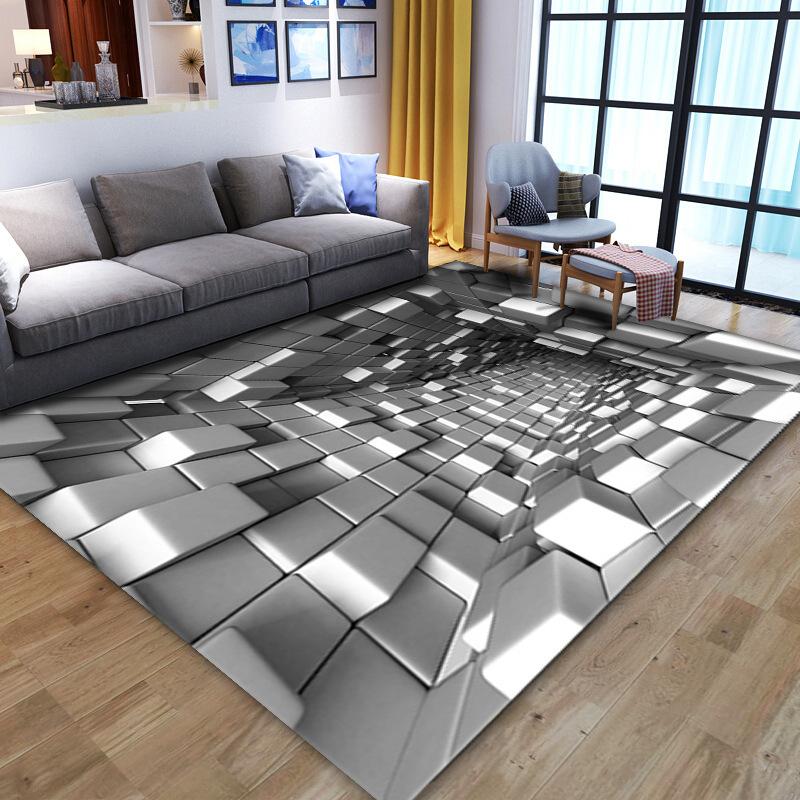 VIKAMA3D Stereo Vision Large Carpet Floor Mat Living Room Bedroom Decorative Floor Mat Absorbent, Non-Slip And Dirty Floor Mat