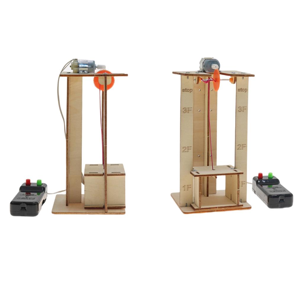 Electric Remote Control Lift Elevator Model Kits DIY Physical Science Toy STEM Education Toy Inspire Hands On Abilities