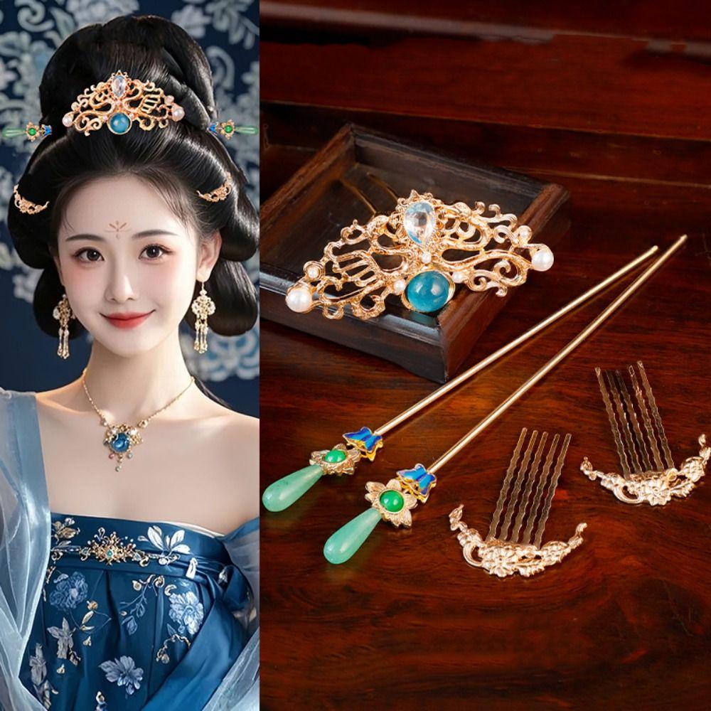 1 комплект жемчужных старинных палочек для волос в китайском стиле, цветочные расчески для волос, аксессуары для чонсама