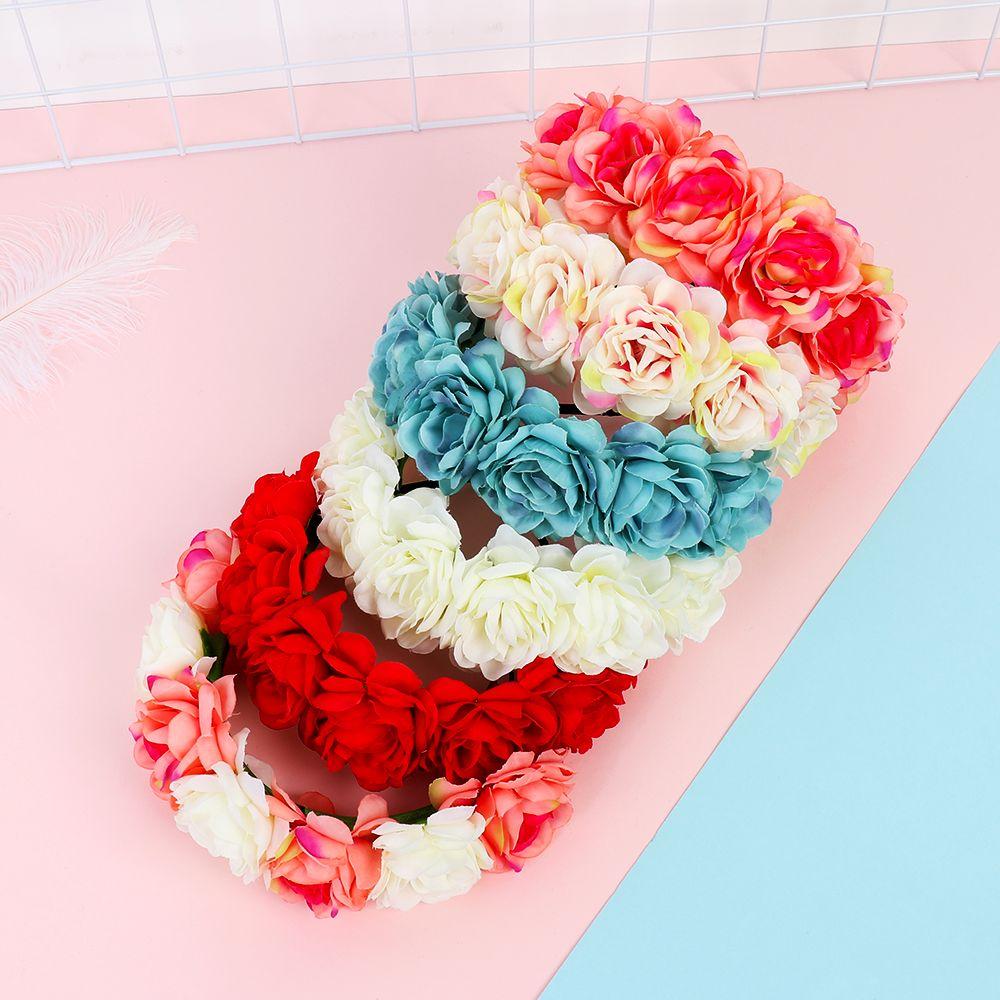 Богемные головные уборы Принцесса Невеста Обруч для головы Женский Цветочный ободок для волос Пляжный головной убор Свадебная вечеринка