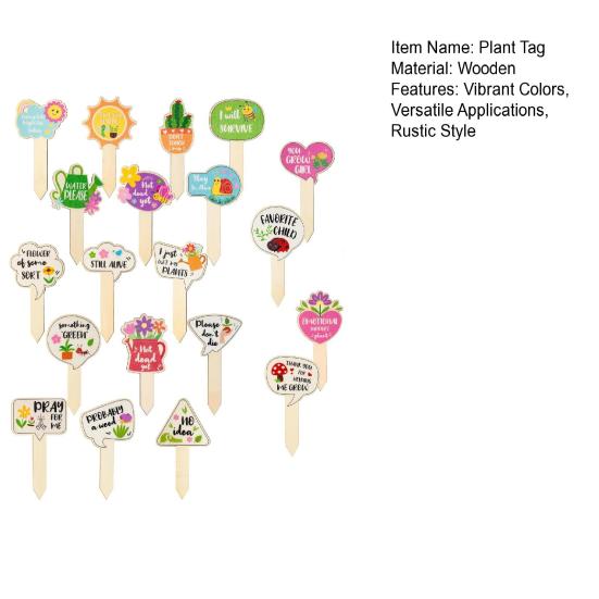 20 шт. Деревянные бирки для растений Деревенские этикетки для растений 20 стилей Садовые маркеры Бирки для горшечных растений Клумба для посадки цветов