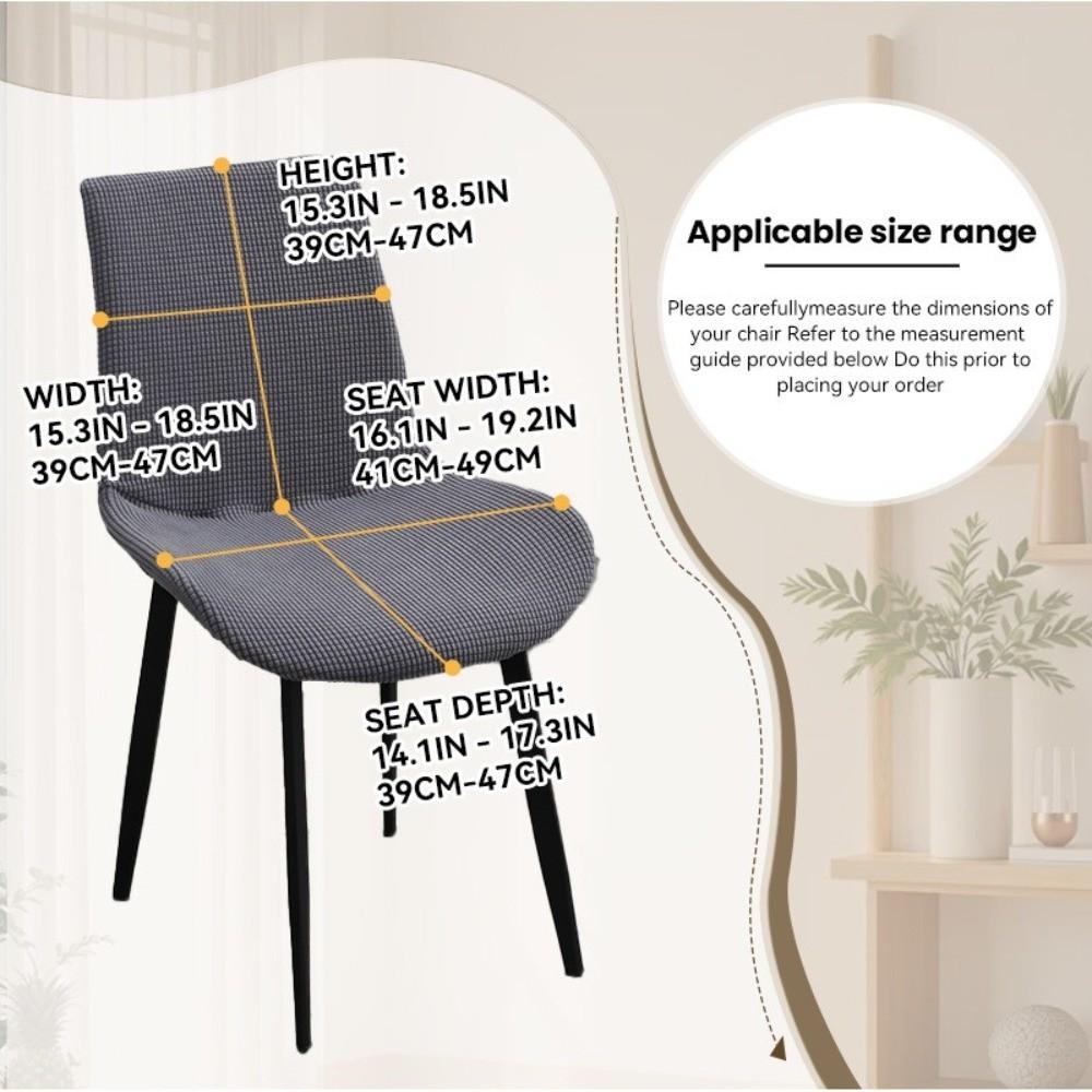 Curved Integrated Seat Cover Soft Backrest Protector Dining Chair Cover  for Home Decoration