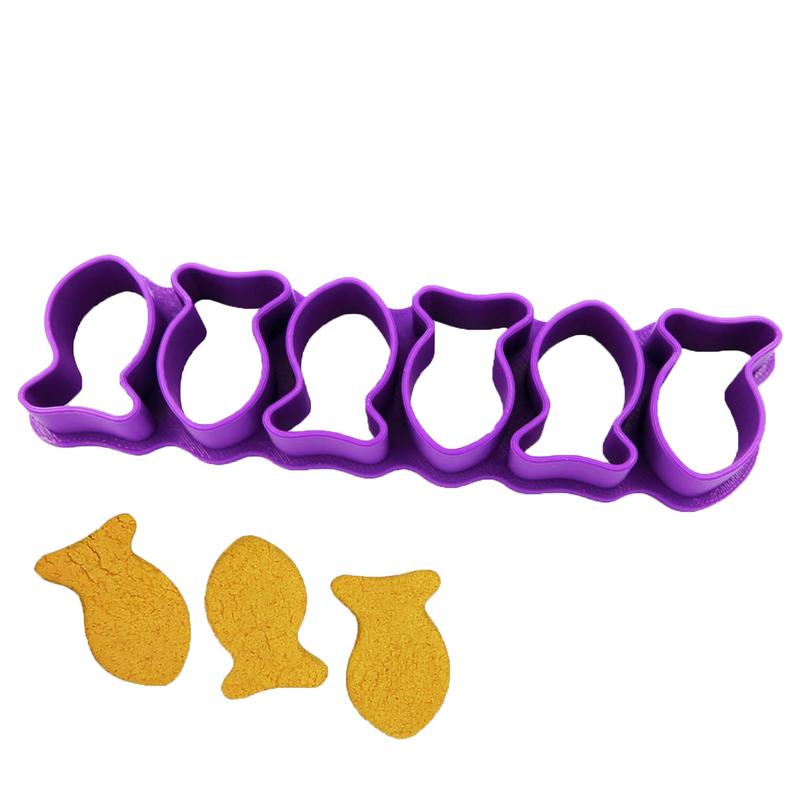 Форма для выпечки в виде рыбки, 6 шт., симпатичная форма для выпечки, формочка для печенья в виде золотой рыбки, 3D-штамп в форме мультфильма, многоразовые кухонные принадлежности